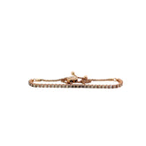 14k Rose Gold .50ct G VS2 Round Diamond/ .50ct Round Chocolate Diamond Bolo Bracelet